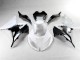 Carénages Kawasaki ZX6R 13-18 - Blanc Noir