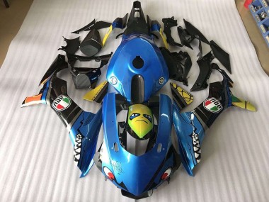 Carénage Yamaha R1 15-19 - Bleu Requin en Ligne