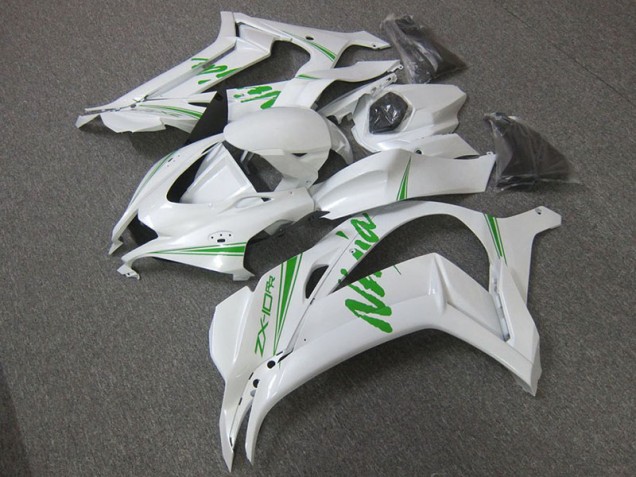 Carénage Kawasaki ZX10R 16-19 - Blanc Vert Carénage Kawasaki ZX10R 16-19 - Blanc Vert